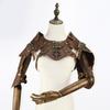 Medieval Faux PU Leathers Costume Armour Halloween Cosplay Warrior Armors Shoulder Armour, Double Shoulder Guard Harness