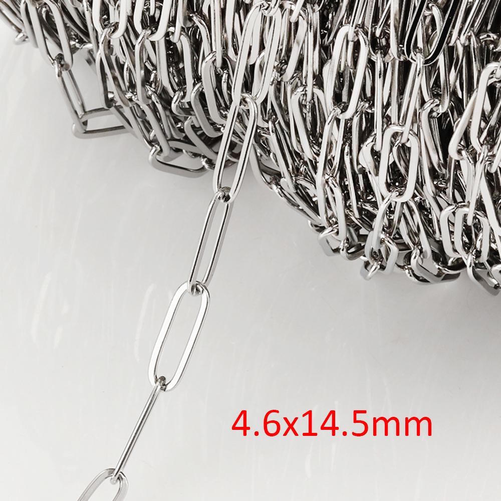 No Fade 2Meters Stainless Steel Link Chains for Jewelry Making DIY Necklace Bracelet Chain Accessories Beaded Chain Wholesale