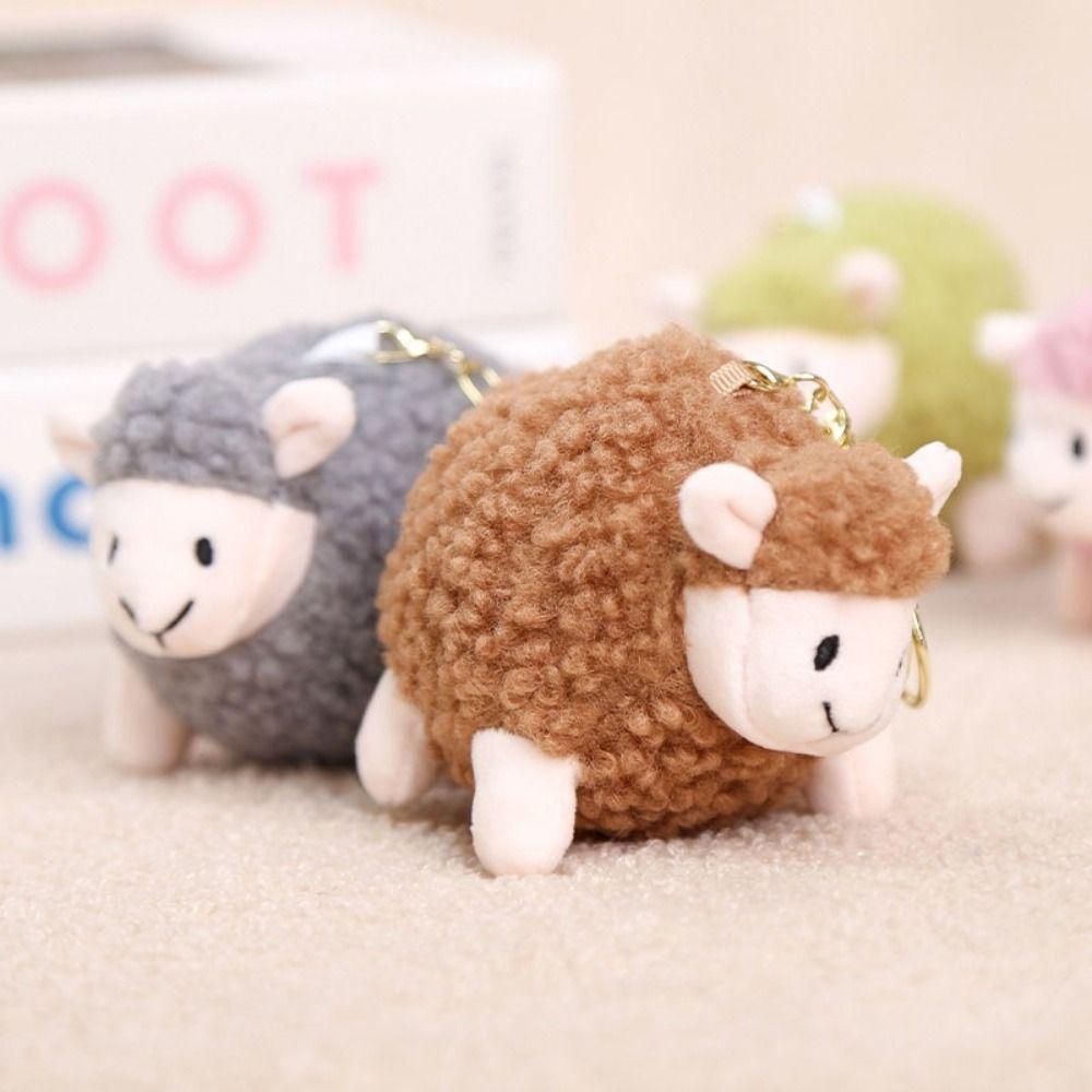 Miniature Stuffed Animal Keyring Plush Chubby Lamb Plush Toy Soft Plush Toy Pendant  Bag Decoration