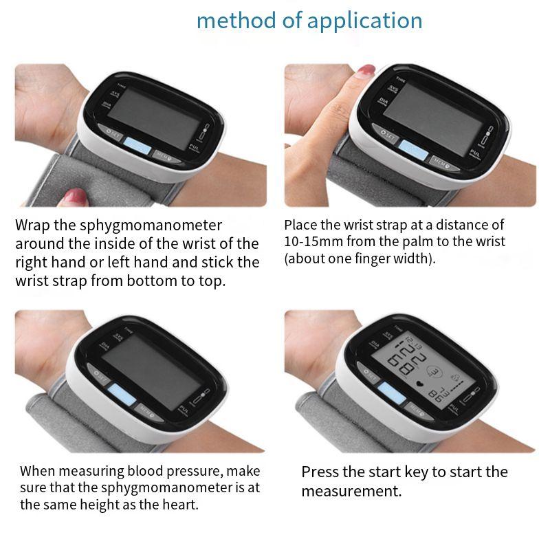 Buy Automatic Intelligent Wrist Electronic Sphygmomanometer, English
