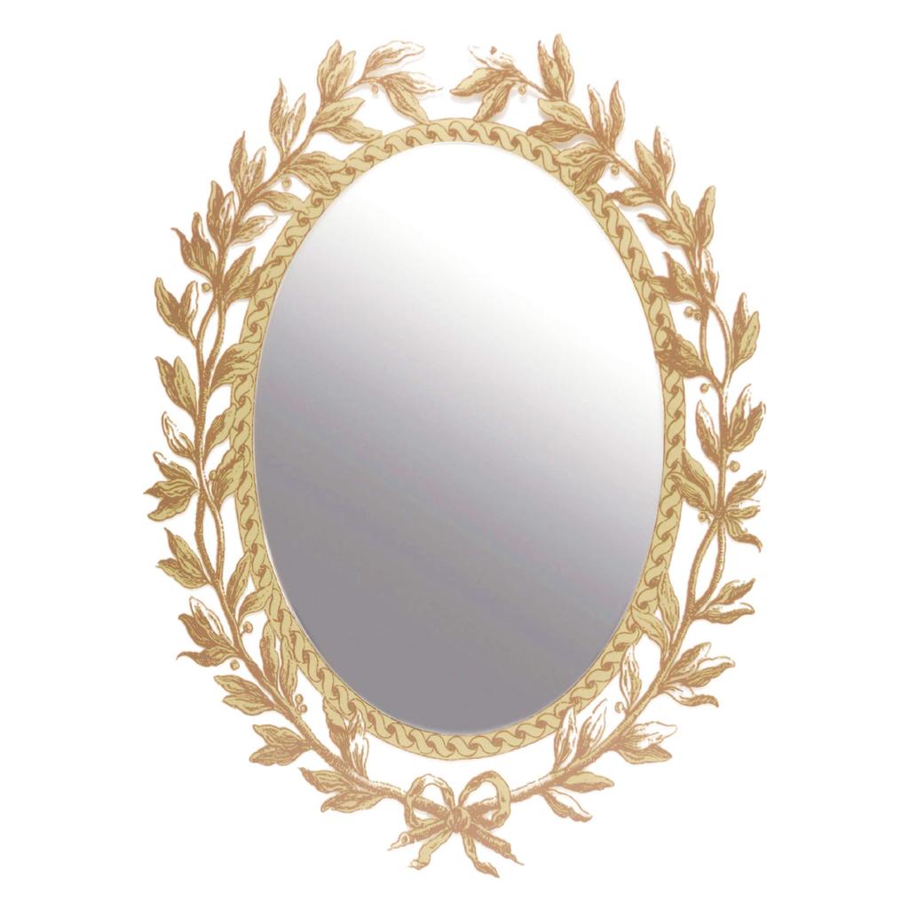 Nitoms Decolfa Wall Mirror Sticker, Gold, Shatter-Resistant, M3900