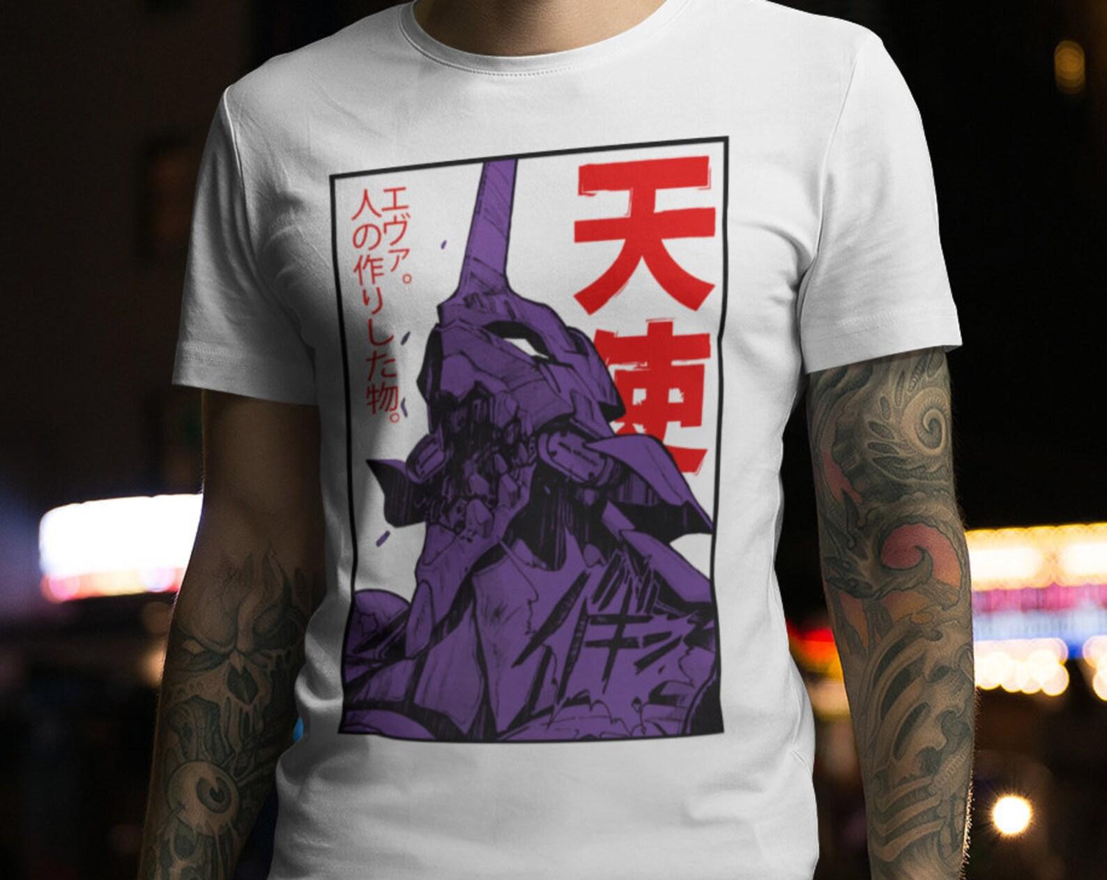 Evangelion EVA 01 Anime T-Shirt, Unisex Soft Cotton 3XL