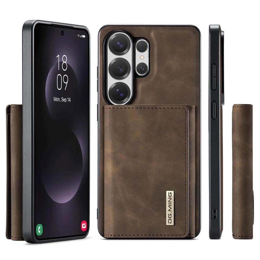 DG.MING-M1 Luxury 2-in-1 Removable Magnetic Flip Premium PU Leather Case Wallet Card Holder Back Cover For Cell Phones