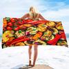 Microfiber Lightweight Beach Towel,Fast Dry Super Absorbent Beach Towels for Adults and Kids,Food Printed Pool Towels Sand Proof