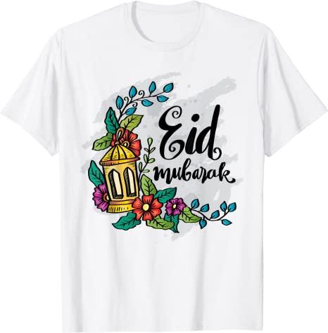 Eid Fitr Muslim Clothing Kids Eid Mubarak TShirt Happy EidMubarak Eid Al Adha Tee Short Sleeve Blouses Family Matching Tops
