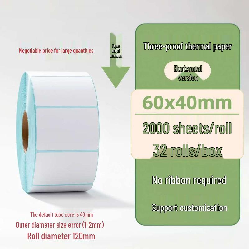 Samoprzylepne etykiety termiczne na kody kreskowe 100×150 mm - Trwałe i wodoodporne do logistyki