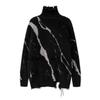 Black Knitted Pattern Causal Loose Oversized Spring Autumn Men Pullover Sweater Women Sweaters
