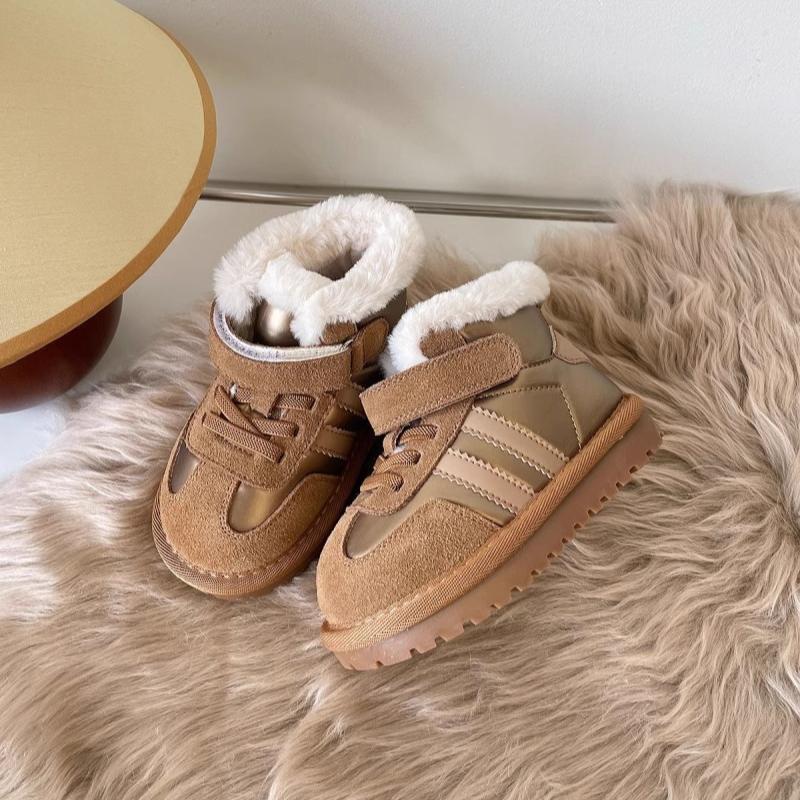 Ghete Scurte pentru Bebeluși pentru Copii Iarnă Plus Catifea Pantofi Groși din Bumbac pentru a Menține Caldura Pantofi de Zăpadă Anti-lovire pentru Copii Băieți