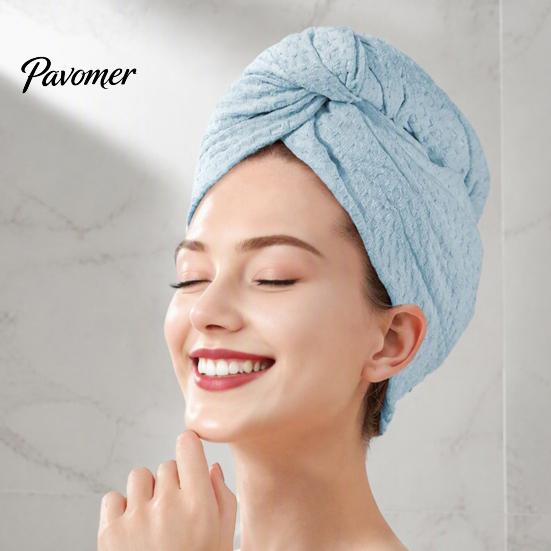 Quick Dry Hair Wrap Microfiber Towel for Women, Fast Drying Waffle Turban Absorbent Women Wraps, Large Thick Anti Frizz Shower Wet Lightweight