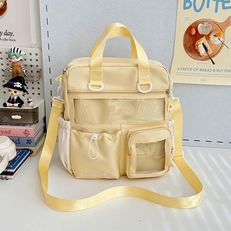 Lightweight Shoulder Bag Messenger Bag Student Crossbody Bag Women's Color Block Backpack