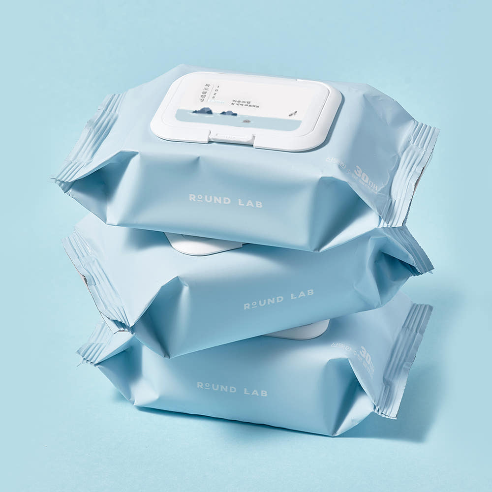 Round Lab 1025 Dokdo Cleansing Tissue 30 Sheets × 3 Set Makeup Remover & Hydrating Cleansing Wipes