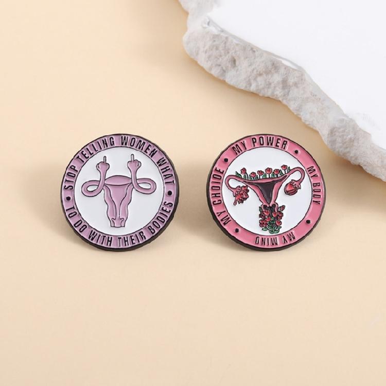 Trendy Women Empowerment Badge Unique Uterus Shaped Pin Trendy Uterus Badge Accessory For Bags And Apparel