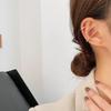 2024 New Stacked Ear Cuff Earrings: Hollow Zirconium, High-End Light Luxury for Women Without Piercings.