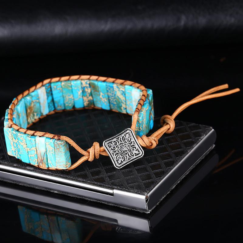 Handmade Creative Emperor Stone Bracelet Cross-Border Jewelry Accessories Yuxiu Hand-Knitted Wristwear Fashionable Ethnic Style