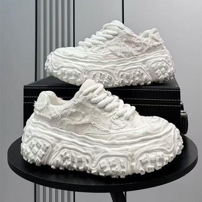 Summer Sports Casual Shoes Platform Heightening Denim Dad Trendy Shoes