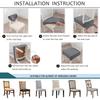 Removable Chair Seat Cover Solid Color Chair Cushion Cover Elastic Seat Protectors  Restaurant