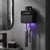 Wall Mounted Electric Toothbrush UV Sterilizer 2 Toothbrushes Slots Smart Toothbrush Rack  Hotel