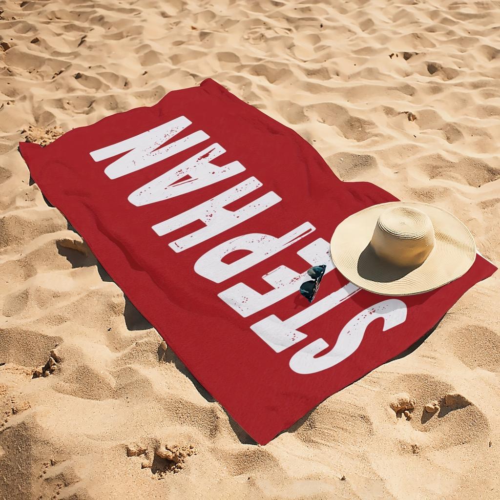 Personalized Beach Towel Custom Name/Logo Microfiber Towel Thin Quick Dry Absorbent for Beach Swimming Yoga Bath Sports
