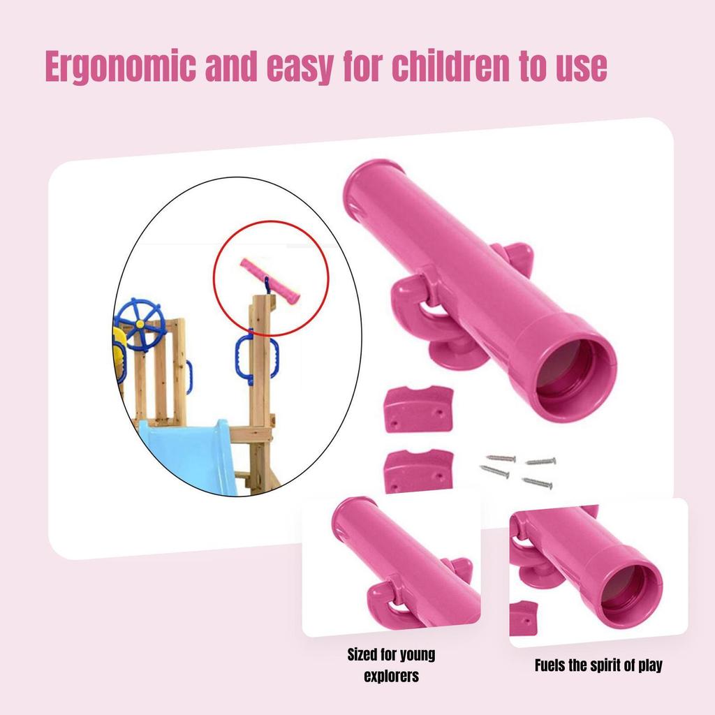 Kids Playground Toy Telescope Outdoor Swing Set Creative Pirate Playset for
