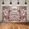 Fundal Decorațiune Petrecere de Ziua de Naștere   Fundal cu Model de Trandafiri   Fundal Foto