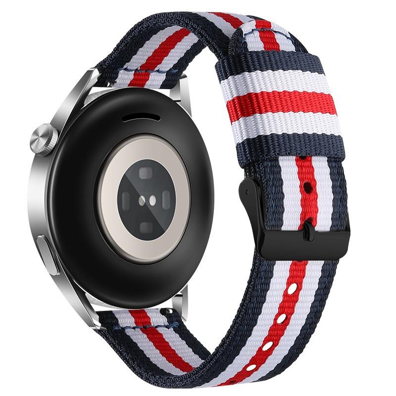

17мм 19мм 20мм тканинний нейлоновий ремінець для годинника SWATCH Браслет Заміна браслета Жіночий чоловічий годинник Спортивний годинник Аксесуари Ремінець 17mm синій/червоний