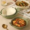 Minimalist Double-Handle Ceramic Noodle & Rice Bowl