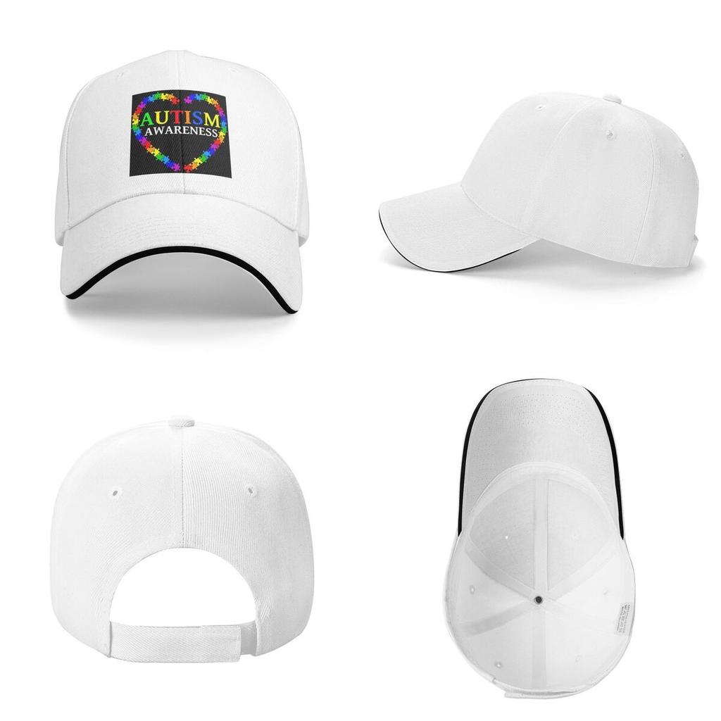 Unisex Baseball Hats Love Heart Autism Awareness Outdoor Streetwear Summer Sports Baseball Caps Hip Hop Cap Casquette Hats