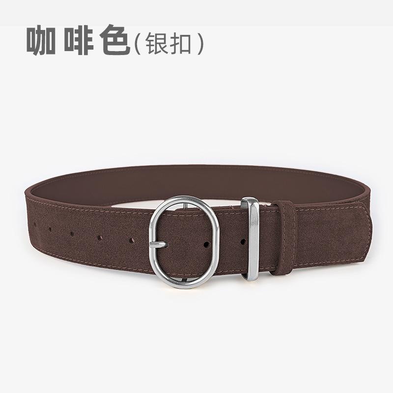 

Замшевый матовый широкий женский кожаный ремень пояс тонкий свитер костюм пиджак пальто декоративный женский пояс 105cm