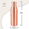 Copper Charge 1000 Water Bottle, Set of 2, 960 Ml Each, Copper | 100% Leak Proof | Office Bottle | Gym Bottle | Yoga Bottle | Home | Kitchen