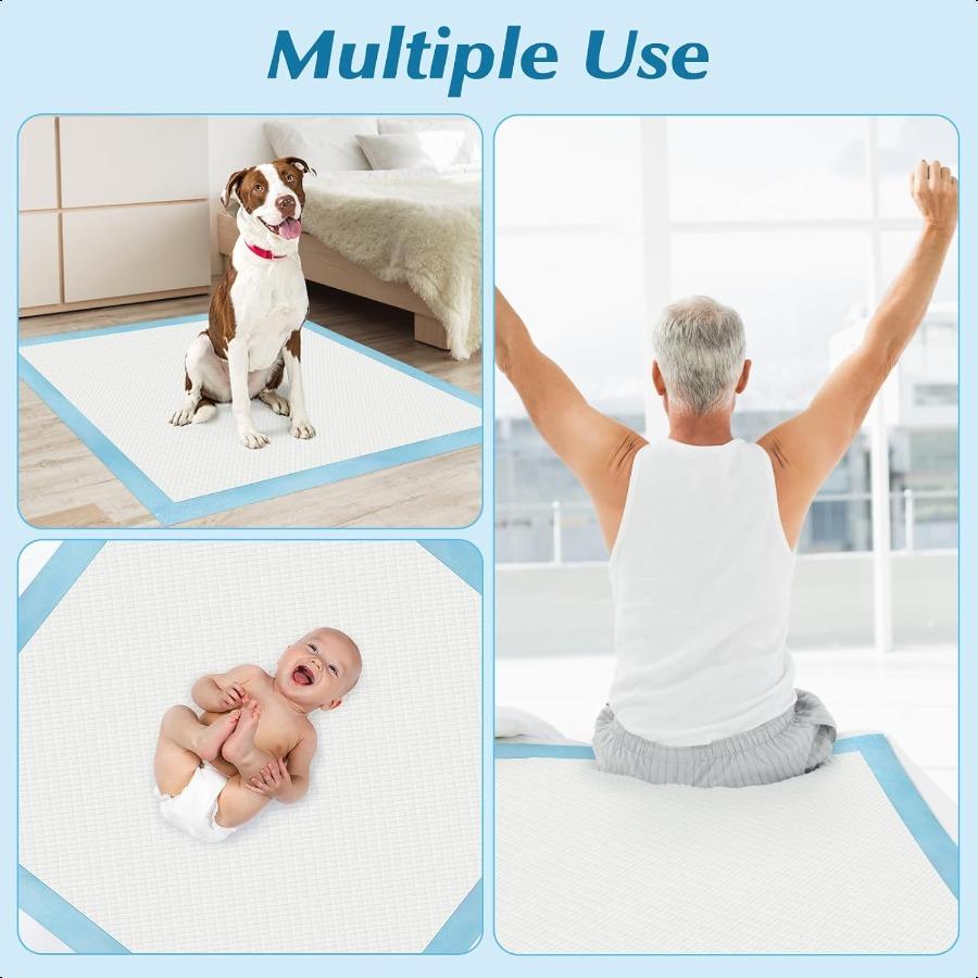50 Count 36 x 36 er Absorbency  Underpads Leakproof Quick Drying Pads for Baby Puppy Adults Bed Pads Incontinence Dog Pee