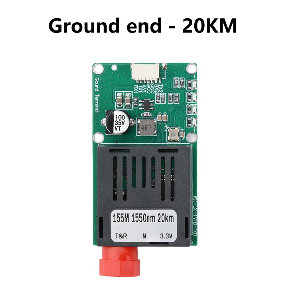 

Sky/Earth TTL Optical Transceiver Module DC 5.5-26V FC RX/TX/AV/VCC/GND Interface for Drones TTL to Fiber Optic Module