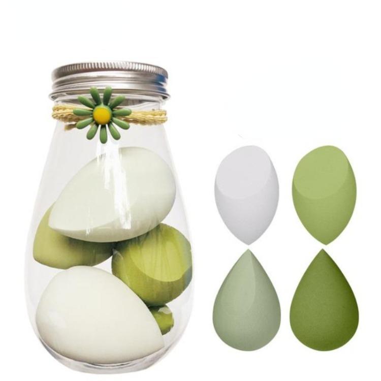 4/5/6ks Sada houbiček na make-up Kosmetická labutěnka pro krémový krémový korektor na make-up s krabičkou Flower Series