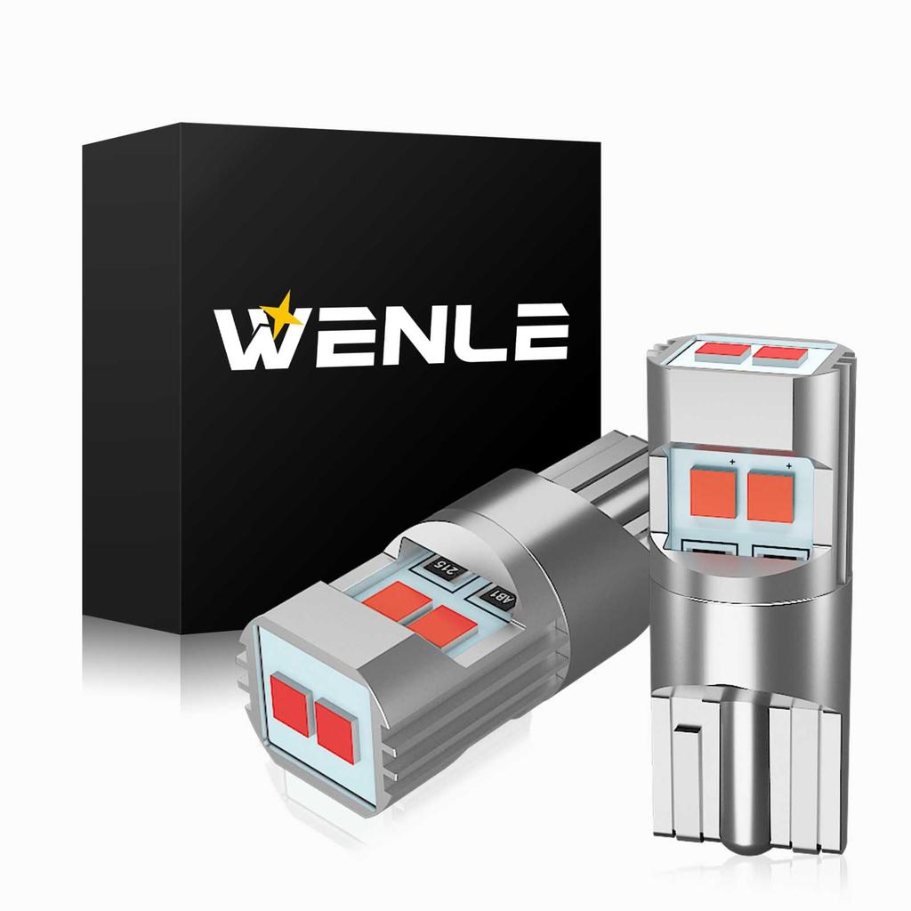 WENLE T10 LED Bulb, Super Explosive Red 800K, 2 Bulbs, 1000 Lumens, CSP LED
