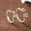 Open Ring Black Gold Tight Hoop Retro Engraved Cloud Pattern Couple Rings Journey To the West Jewelry
