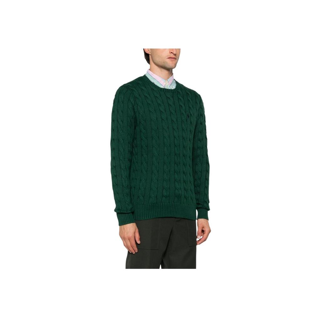 Polo Ralph Lauren Solid Color Crew Neck Long Sleeve Sweater Men sweater Green 710775885-509