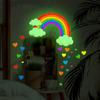 Creative Rainbow Stickers - Colorful Heart Wall Decor for Entrance Hall and Study Room