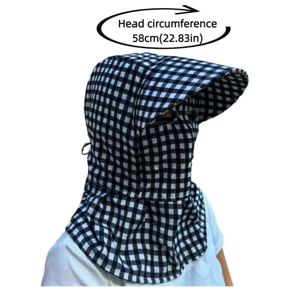 Cappello da Sole con Mascherina a Tesa Larga Traspirante Leggero Cappello da Lavoro per la Raccolta del Tè Copertura Totale Protezione UV Cappello da Pescatore Estivo per Esterno