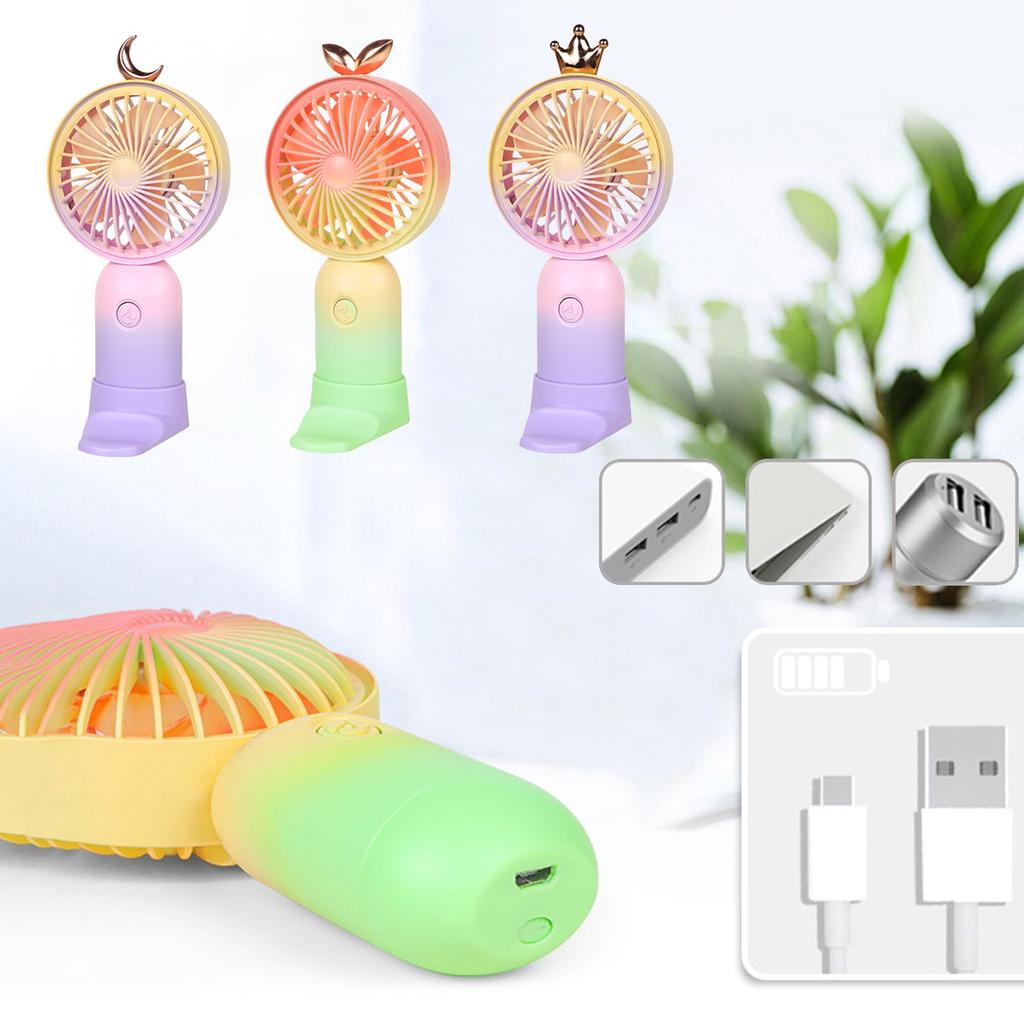 Handheld Small Fan Portable Lanyard  Desktop Student USB Charging Fan