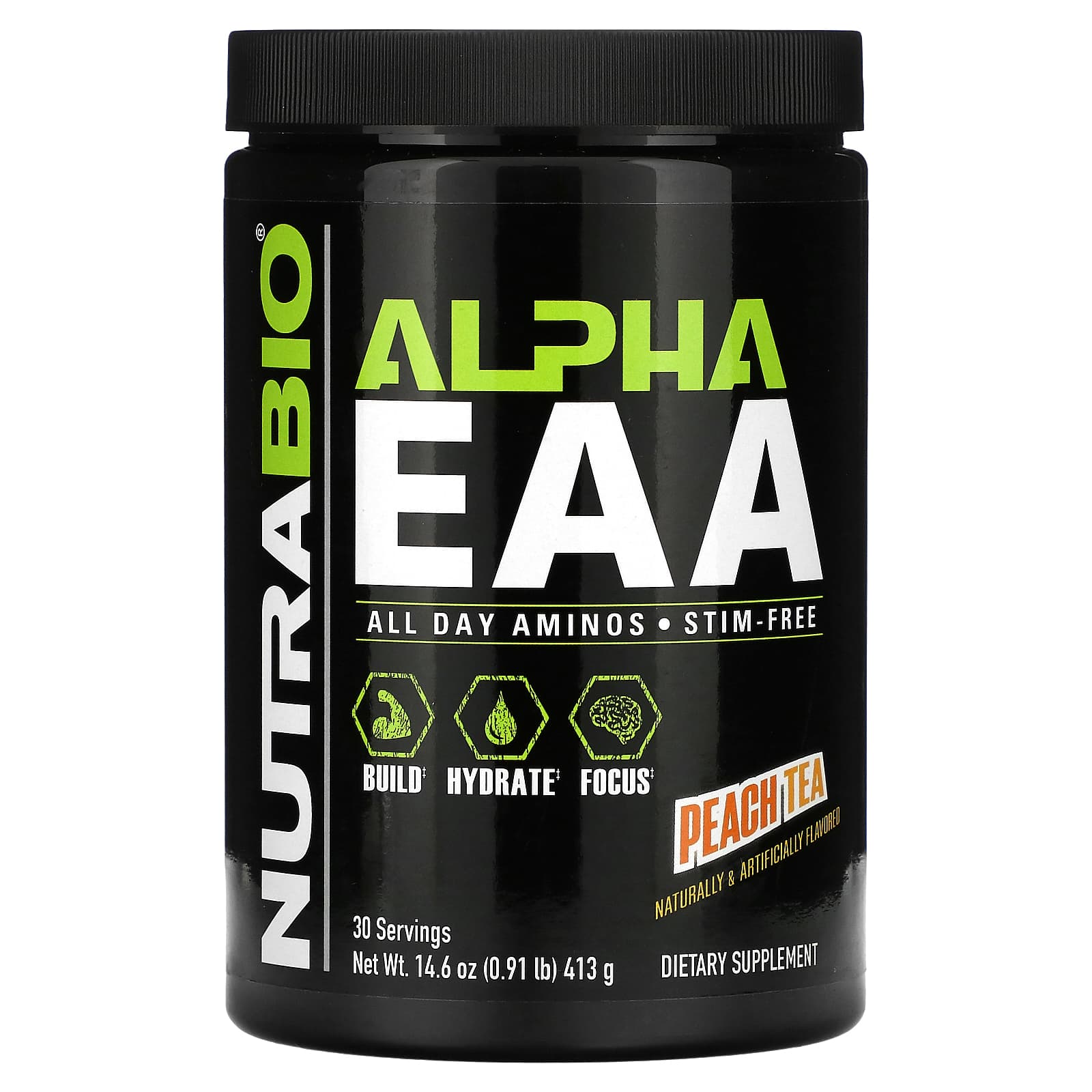 

NutraBio, Alpha EAA, Peach Tea, 0.91 lb (413 g)