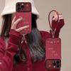 The God of Wealth Lanyard Is Suitable for Apple 17 New Year's Mobile Phone Case Iphone15promax Silicone Sticker 16 National Style 14.