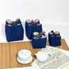 Compact Travel Tea Set with Bag: One Pot, Four Cups - Durable Cotton Linen