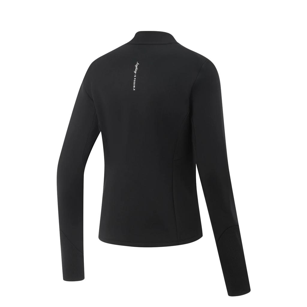 Li-Ning Fitness Series Letter Zipper Stand Collar Versatile Long Sleeve Jacket Women jackets AFDVA58-1