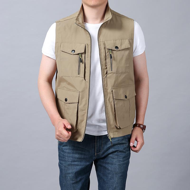 Fishing Suit Pattern Work Suit Group Suit Outdoor Sports Tooling Vest Men'S MultiBag Vest Large Size