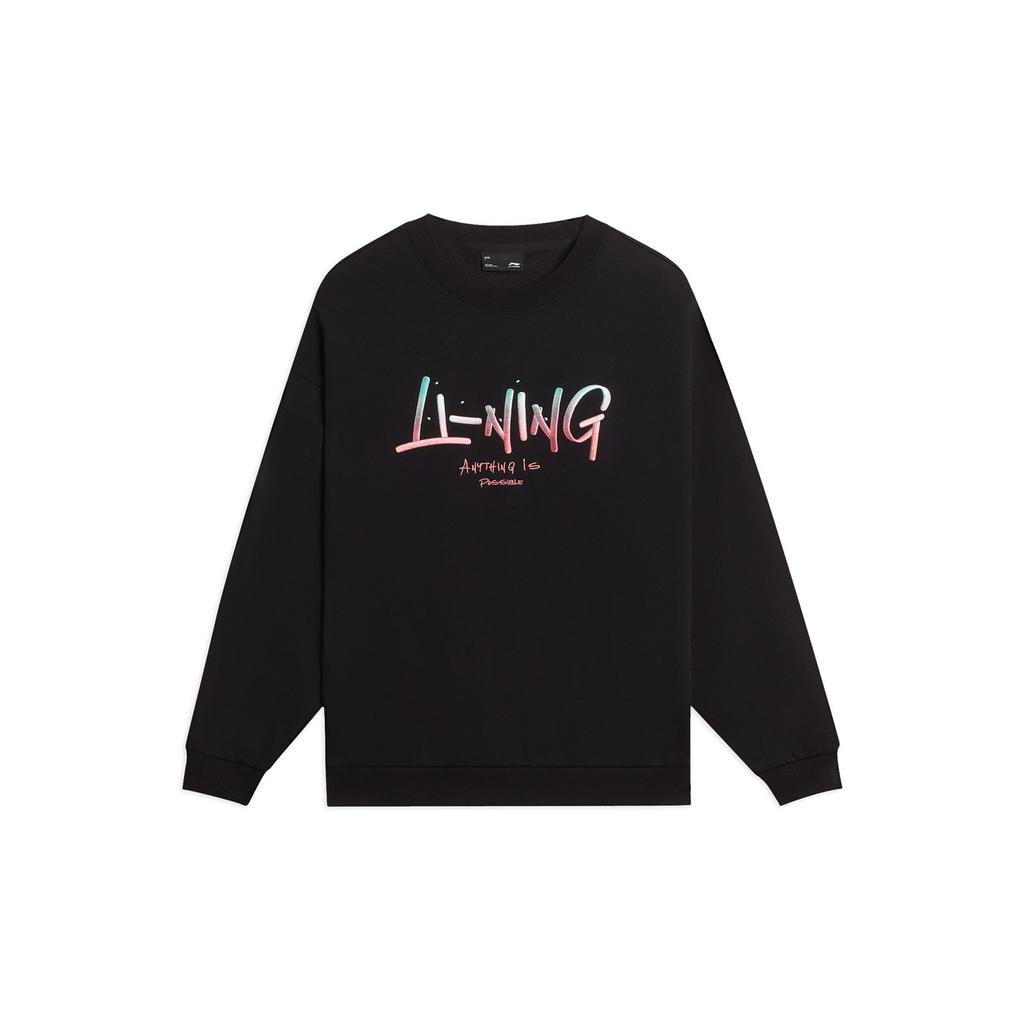 Li Ning Sports Life Collection Sweatshirt Unisex Black AWDSF75-9