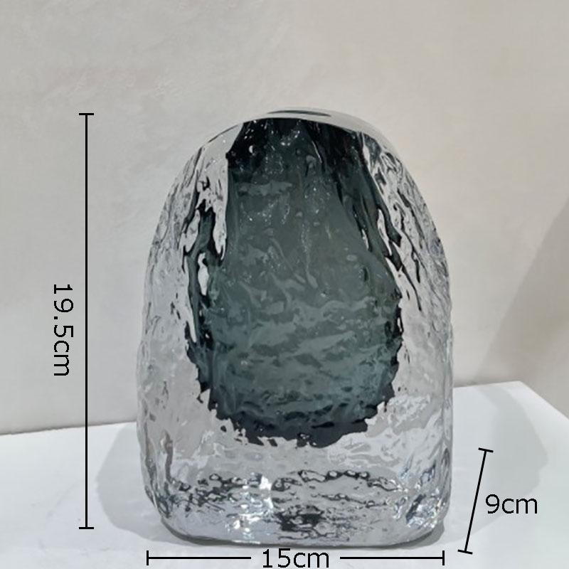 Gradient Glazed Glass Vase Desk Decoration Hydroponics Flower Pots Decorative Flower Arrangement Modern Home Decor Floral Vases