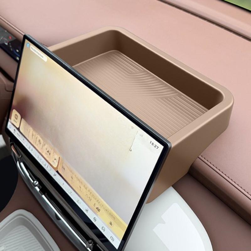 For Wuling Bingo Pro Hidden Storage Box Organizer Tray Behind Navigation Screen Silicone Non-Slip Stowing Interior Accessories