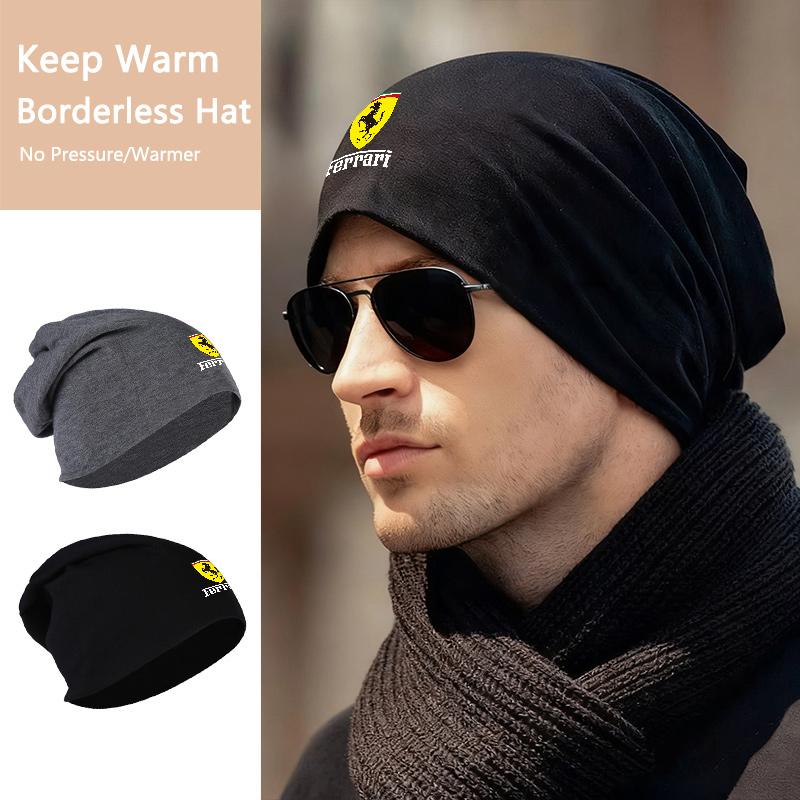 Fashion Winter Warm Cap Hip-hop Thicken Skullcap Casual Beanie Hat Women Men For Ferrari Roma Portofino F8 Spider SF90 LaFerrari