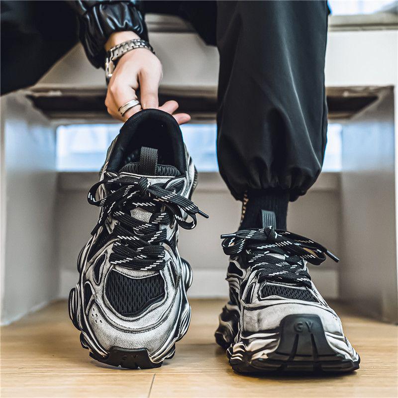 

Men s Winter Casual Running Sneakers - Wear-Resistant, Fashionable, Versatile, Thick Sole Dad Shoes. 43