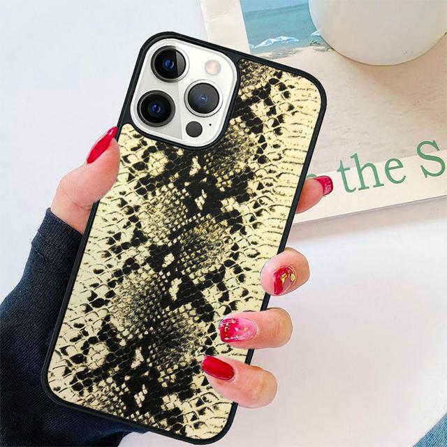 Snake Skin Phone Case Cover For iPhone 17 Air 15 16 14 13 12 Pro Max 11 Pro Max Plus Coque Shell