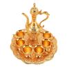 8pcs 6 Cups Included Turkish Tea Set With Tray Wine Glass Pot Set  For Home Party